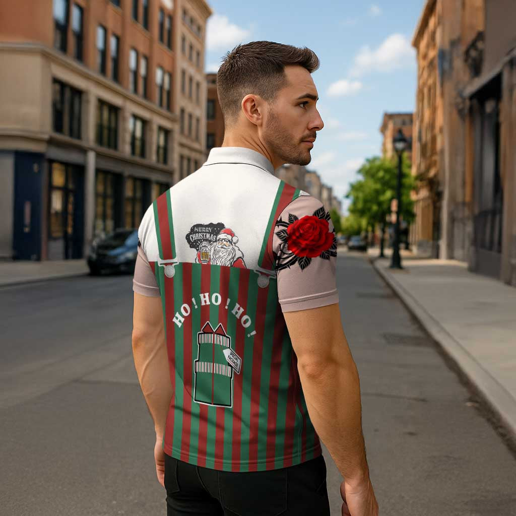 Stay With My Pig Christmas Christmas Zipper Polo Shirt Xmas Holiday Patterns - Wonder Print Shop