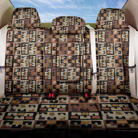 Kuba Flow Back Car Seat Cover with Geometric Tribal Blocks and Earth-Tone Mosaic Design - Wonder Print Shop