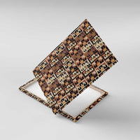 Kuba Flow Canvas Wall Art with Geometric Tribal Blocks and Earth-Tone Mosaic Design - Wonder Print Shop