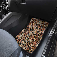 Kuba Flow Car Mats with Geometric Tribal Blocks and Earth-Tone Mosaic Design - Wonder Print Shop