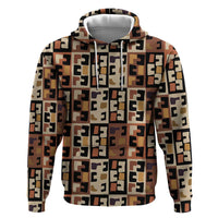 Kuba Flow Hoodie with Geometric Tribal Blocks and Earth-Tone Mosaic Design - Wonder Print Shop