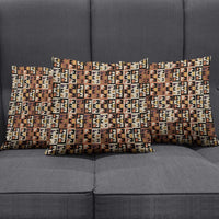 Kuba Flow Pillow Cover with Geometric Tribal Blocks and Earth-Tone Mosaic Design - Wonder Print Shop