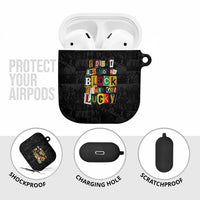 I Didn't Ask To Be Black I Just Got Lucky Magazine Cutout AirPods Case with Ancestral Portrait Collage Lettering - Wonder Print Shop