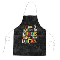I Didn't Ask To Be Black I Just Got Lucky Magazine Cutout Apron with Ancestral Portrait Collage Lettering - Wonder Print Shop