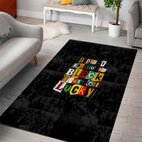 I Didn't Ask To Be Black I Just Got Lucky Magazine Cutout Area Rug with Ancestral Portrait Collage Lettering - Wonder Print Shop