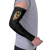 I Didn't Ask To Be Black I Just Got Lucky Magazine Cutout Arm Sleeves with Ancestral Portrait Collage Lettering - Wonder Print Shop