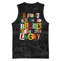 I Didn't Ask To Be Black I Just Got Lucky Magazine Cutout Basketball Jersey with Ancestral Portrait Collage Lettering - Wonder Print Shop
