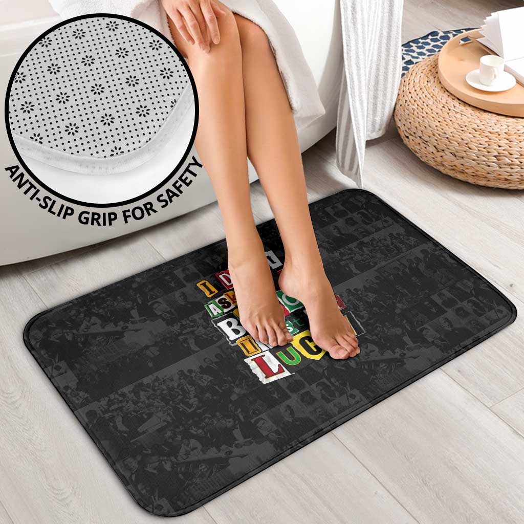 I Didn't Ask To Be Black I Just Got Lucky Magazine Cutout Bathroom Set with Ancestral Portrait Collage Lettering - Wonder Print Shop
