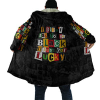 I Didn't Ask To Be Black I Just Got Lucky Magazine Cutout Cloak with Ancestral Portrait Collage Lettering - Wonder Print Shop
