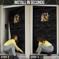 I Didn't Ask To Be Black I Just Got Lucky Magazine Cutout Door Cover with Ancestral Portrait Collage Lettering - Wonder Print Shop