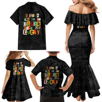 I Didn't Ask To Be Black I Just Got Lucky Magazine Cutout Family Matching Mermaid Dress and Hawaiian Shirt with Ancestral Portrait Collage Lettering - Wonder Print Shop
