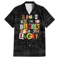 I Didn't Ask To Be Black I Just Got Lucky Magazine Cutout Family Matching Off Shoulder Maxi Dress and Hawaiian Shirt with Ancestral Portrait Collage Lettering - Wonder Print Shop