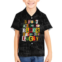 I Didn't Ask To Be Black I Just Got Lucky Magazine Cutout Family Matching Summer Maxi Dress and Hawaiian Shirt with Ancestral Portrait Collage Lettering - Wonder Print Shop