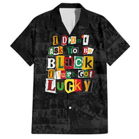 I Didn't Ask To Be Black I Just Got Lucky Magazine Cutout Hawaiian Shirt with Ancestral Portrait Collage Lettering - Wonder Print Shop