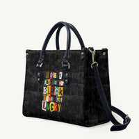 I Didn't Ask To Be Black I Just Got Lucky Magazine Cutout Leather Bag with Ancestral Portrait Collage Lettering - Wonder Print Shop