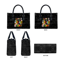 I Didn't Ask To Be Black I Just Got Lucky Magazine Cutout Leather Bag with Ancestral Portrait Collage Lettering - Wonder Print Shop