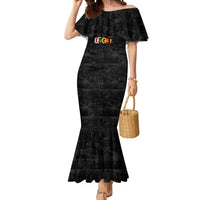 I Didn't Ask To Be Black I Just Got Lucky Magazine Cutout Mermaid Dress with Ancestral Portrait Collage Lettering - Wonder Print Shop