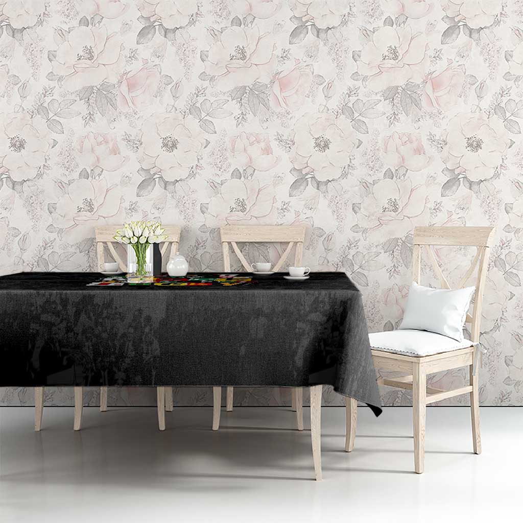 I Didn't Ask To Be Black I Just Got Lucky Magazine Cutout Tablecloth with Ancestral Portrait Collage Lettering - Wonder Print Shop