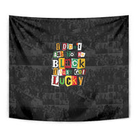 I Didn't Ask To Be Black I Just Got Lucky Magazine Cutout Tapestry with Ancestral Portrait Collage Lettering - Wonder Print Shop