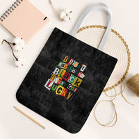 I Didn't Ask To Be Black I Just Got Lucky Magazine Cutout Tote Bag with Ancestral Portrait Collage Lettering - Wonder Print Shop