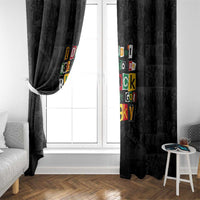 I Didn't Ask To Be Black I Just Got Lucky Magazine Cutout Window Curtain with Ancestral Portrait Collage Lettering - Wonder Print Shop