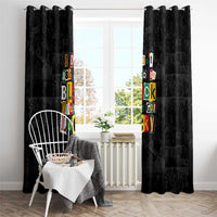I Didn't Ask To Be Black I Just Got Lucky Magazine Cutout Window Curtain with Ancestral Portrait Collage Lettering - Wonder Print Shop