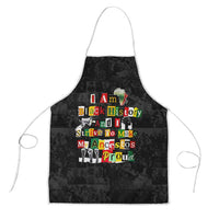I Am Black History And I Strive To Make My Ancestor Proud Apron with Ancestral Collage Background and Afrocentric Lettering - Wonder Print Shop
