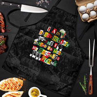 I Am Black History And I Strive To Make My Ancestor Proud Apron with Ancestral Collage Background and Afrocentric Lettering - Wonder Print Shop