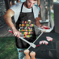 I Am Black History And I Strive To Make My Ancestor Proud Apron with Ancestral Collage Background and Afrocentric Lettering - Wonder Print Shop