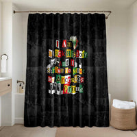 I Am Black History And I Strive To Make My Ancestor Proud Bathroom Set with Ancestral Collage Background and Afrocentric Lettering - Wonder Print Shop