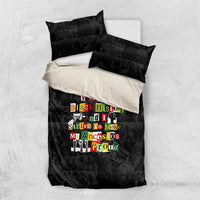 I Am Black History And I Strive To Make My Ancestor Proud Bedding Set with Ancestral Collage Background and Afrocentric Lettering - Wonder Print Shop
