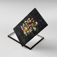 I Am Black History And I Strive To Make My Ancestor Proud Canvas Wall Art with Ancestral Collage Background and Afrocentric Lettering - Wonder Print Shop