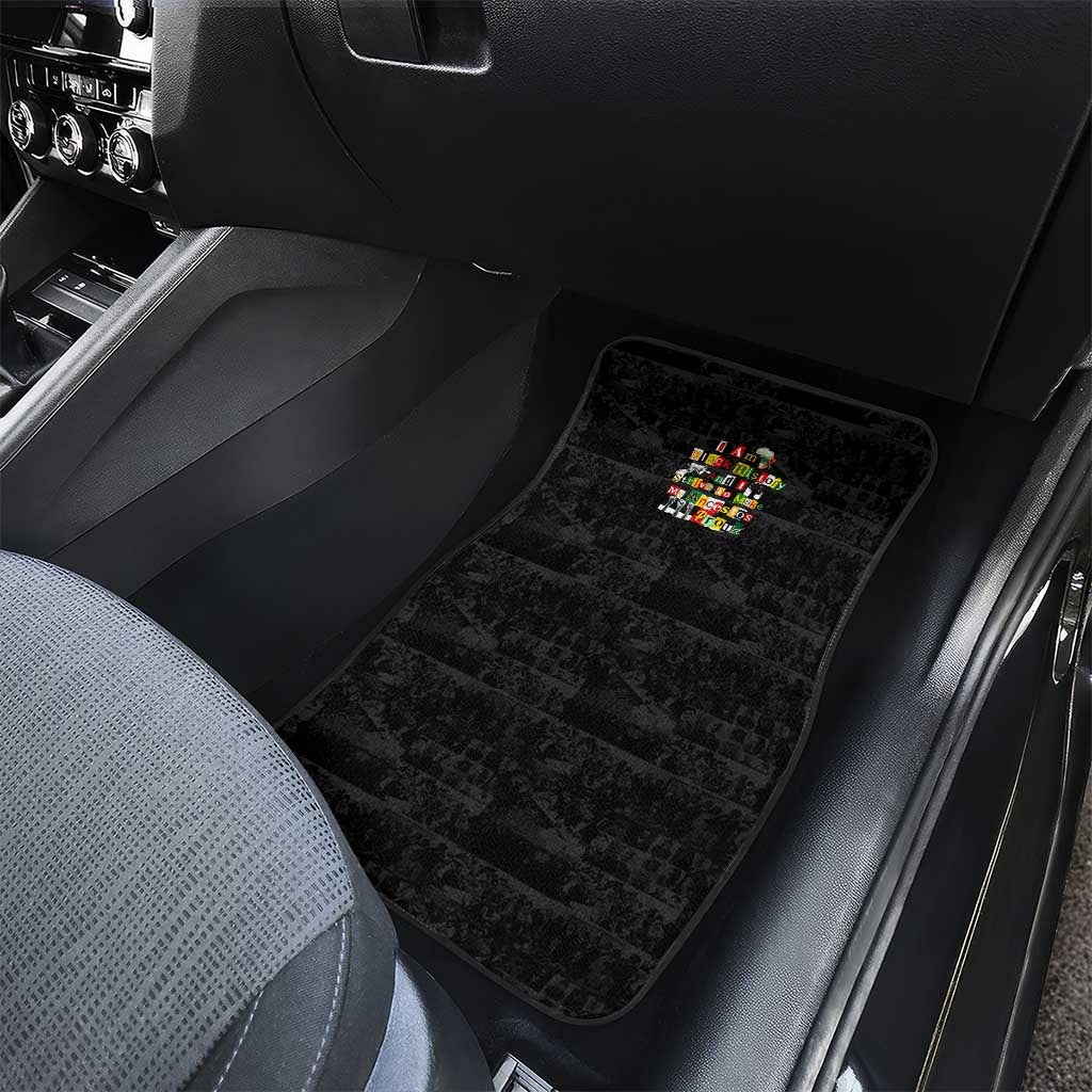 I Am Black History And I Strive To Make My Ancestor Proud Car Mats with Ancestral Collage Background and Afrocentric Lettering - Wonder Print Shop
