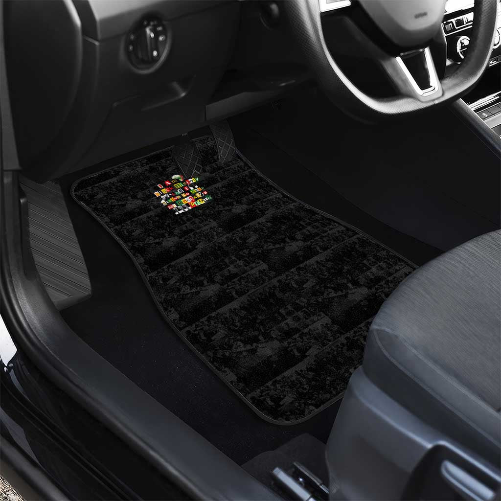 I Am Black History And I Strive To Make My Ancestor Proud Car Mats with Ancestral Collage Background and Afrocentric Lettering - Wonder Print Shop
