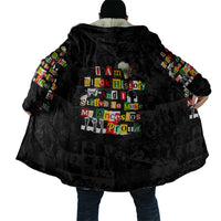 I Am Black History And I Strive To Make My Ancestor Proud Cloak with Ancestral Collage Background and Afrocentric Lettering - Wonder Print Shop