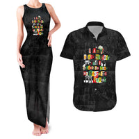 I Am Black History And I Strive To Make My Ancestor Proud Couples Matching Tank Maxi Dress and Hawaiian Shirt with Ancestral Collage Background and Afrocentric Lettering - Wonder Print Shop
