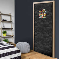 I Am Black History And I Strive To Make My Ancestor Proud Door Cover with Ancestral Collage Background and Afrocentric Lettering - Wonder Print Shop