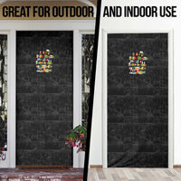 I Am Black History And I Strive To Make My Ancestor Proud Door Cover with Ancestral Collage Background and Afrocentric Lettering - Wonder Print Shop