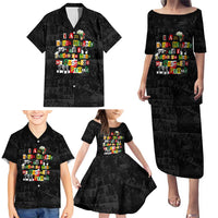 I Am Black History And I Strive To Make My Ancestor Proud Family Matching Puletasi and Hawaiian Shirt with Ancestral Collage Background and Afrocentric Lettering - Wonder Print Shop