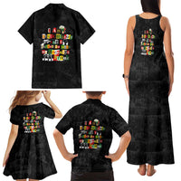 I Am Black History And I Strive To Make My Ancestor Proud Family Matching Tank Maxi Dress and Hawaiian Shirt with Ancestral Collage Background and Afrocentric Lettering - Wonder Print Shop