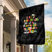 I Am Black History And I Strive To Make My Ancestor Proud Garden Flag with Ancestral Collage Background and Afrocentric Lettering - Wonder Print Shop