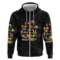 I Am Black History And I Strive To Make My Ancestor Proud Hoodie with Ancestral Collage Background and Afrocentric Lettering - Wonder Print Shop