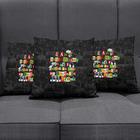 I Am Black History And I Strive To Make My Ancestor Proud Pillow Cover with Ancestral Collage Background and Afrocentric Lettering - Wonder Print Shop