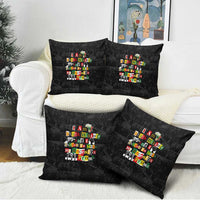 I Am Black History And I Strive To Make My Ancestor Proud Pillow Cover with Ancestral Collage Background and Afrocentric Lettering - Wonder Print Shop