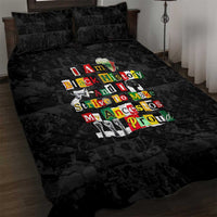 I Am Black History And I Strive To Make My Ancestor Proud Quilt Bed Set with Ancestral Collage Background and Afrocentric Lettering - Wonder Print Shop