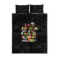 I Am Black History And I Strive To Make My Ancestor Proud Quilt Bed Set with Ancestral Collage Background and Afrocentric Lettering - Wonder Print Shop