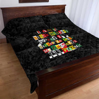 I Am Black History And I Strive To Make My Ancestor Proud Quilt Bed Set with Ancestral Collage Background and Afrocentric Lettering - Wonder Print Shop