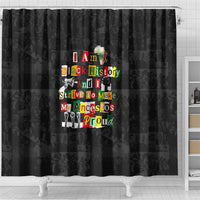 I Am Black History And I Strive To Make My Ancestor Proud Shower Curtain with Ancestral Collage Background and Afrocentric Lettering - Wonder Print Shop
