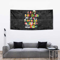 I Am Black History And I Strive To Make My Ancestor Proud Tapestry with Ancestral Collage Background and Afrocentric Lettering - Wonder Print Shop
