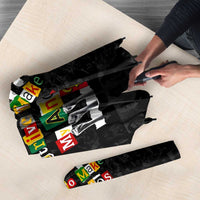 I Am Black History And I Strive To Make My Ancestor Proud Umbrella with Ancestral Collage Background and Afrocentric Lettering - Wonder Print Shop
